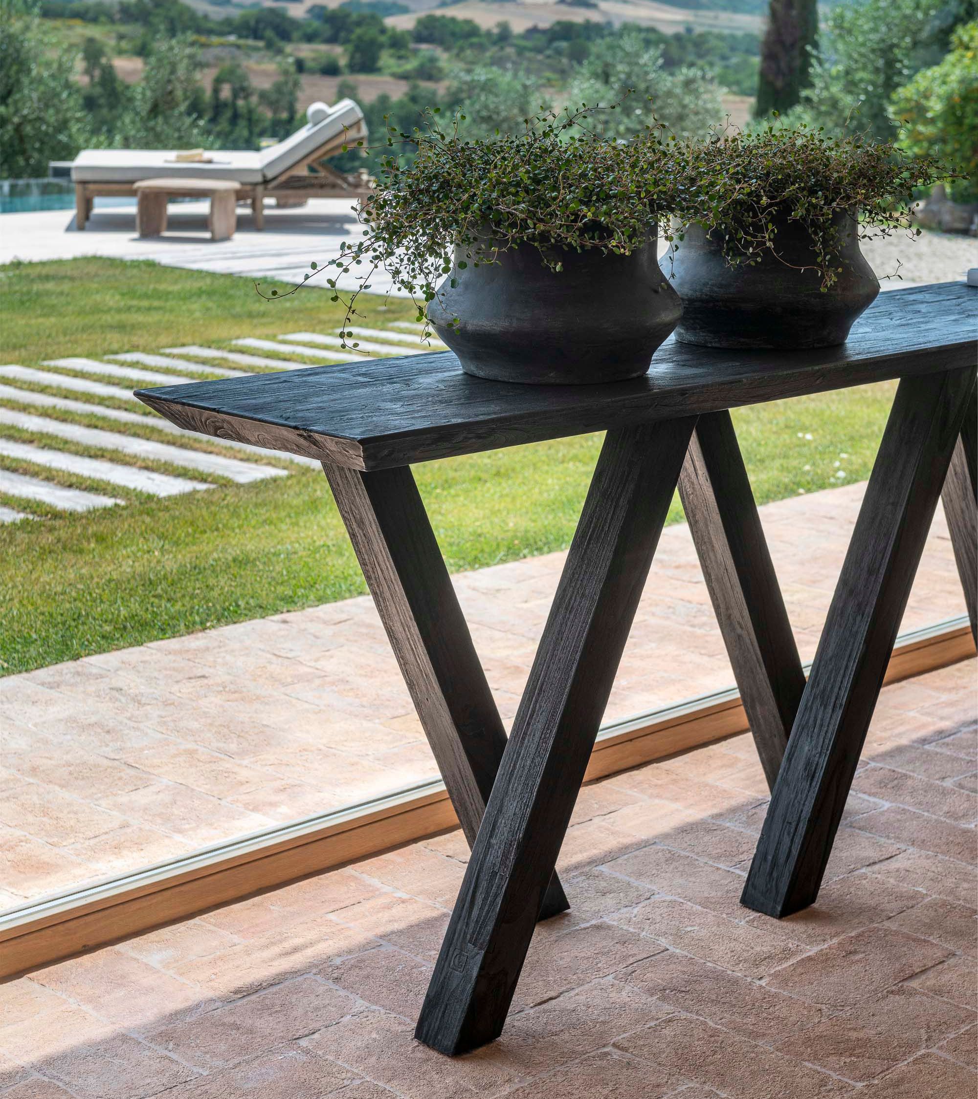 Gommaire Christo teak console